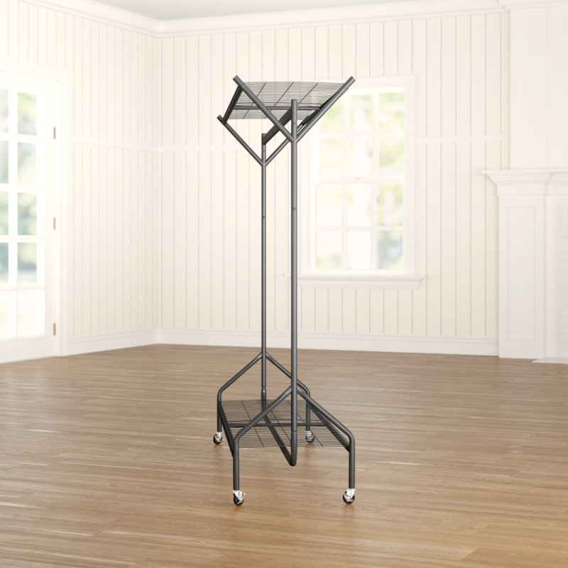 120Cm Rolling Clothes Racks, 150cm H x 150cm L x 46.5cm D
