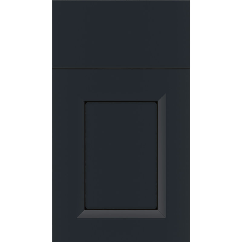 Dwelling Full Access Riverbend Door Sample, Gunmetal Blue w/ Black Glaze, Maple