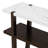 Narrow Console Table with Marble-Effect Top, Retro Entryway Table with Open Shelf, Sofa Table for Entryway, Hallway and Living Room (Espresso)-1882794803