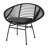 Modern Basket Chair For Patio Area - Grey, Steel + Plastic, 29.17 In. H, 23.91 W, 37.76 D, 11.56 Lb, Assembly Needed Fashionable Outdoor Spaces Iron And Height, Width, Depth, Required