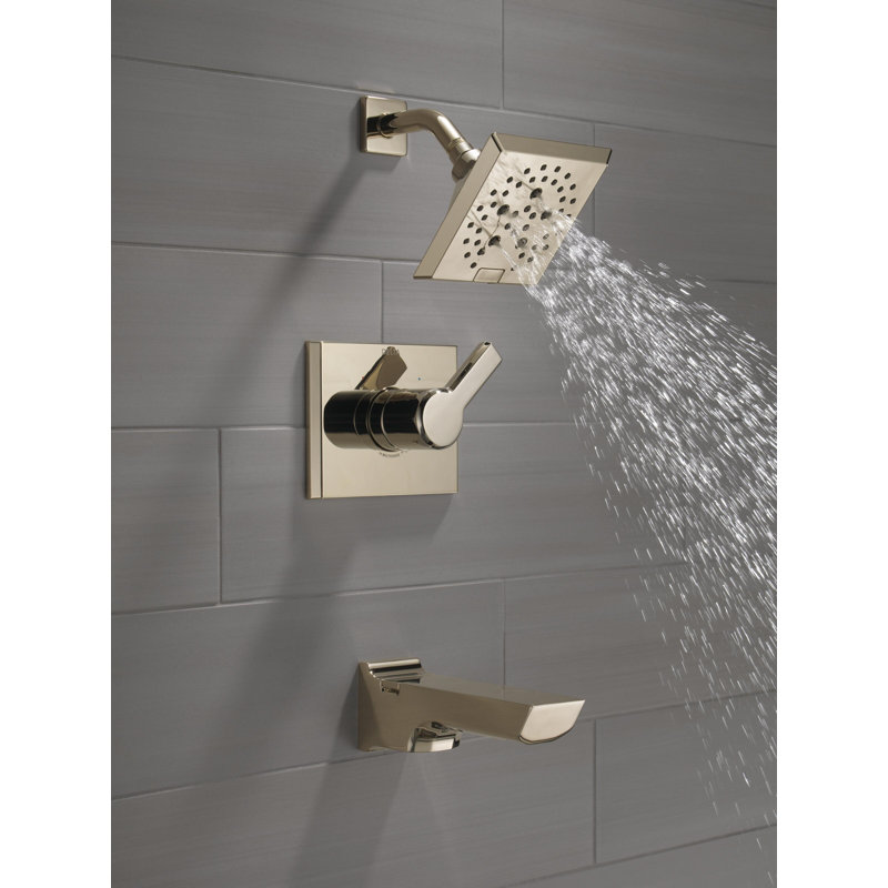 Pivotal 14 Series Tub and Shower Faucet, Polished Nickel