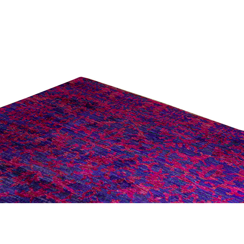 Hand-Knotted High-Quality Blue and Red Area Rug