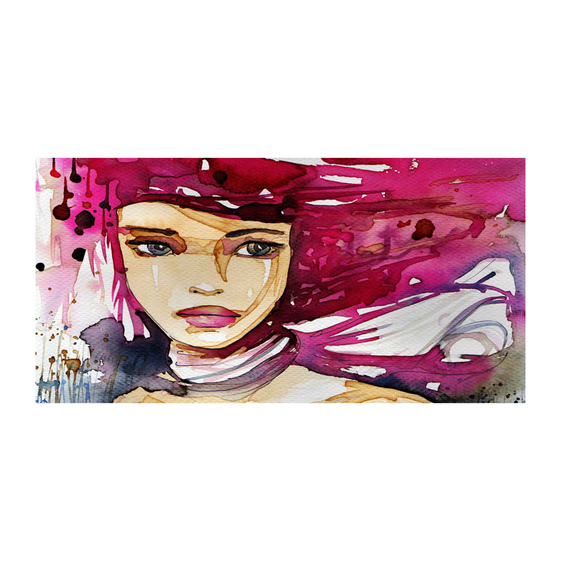 Abstraction Of A Woman - No Frame Print on Canvas