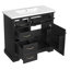 Meuble-lavabo autoportant de 36 pouces avec lavabo et rangement en céramique-318953252
