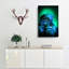 The Blue Parrot In Abstract - Wrapped Canvas-55341495
