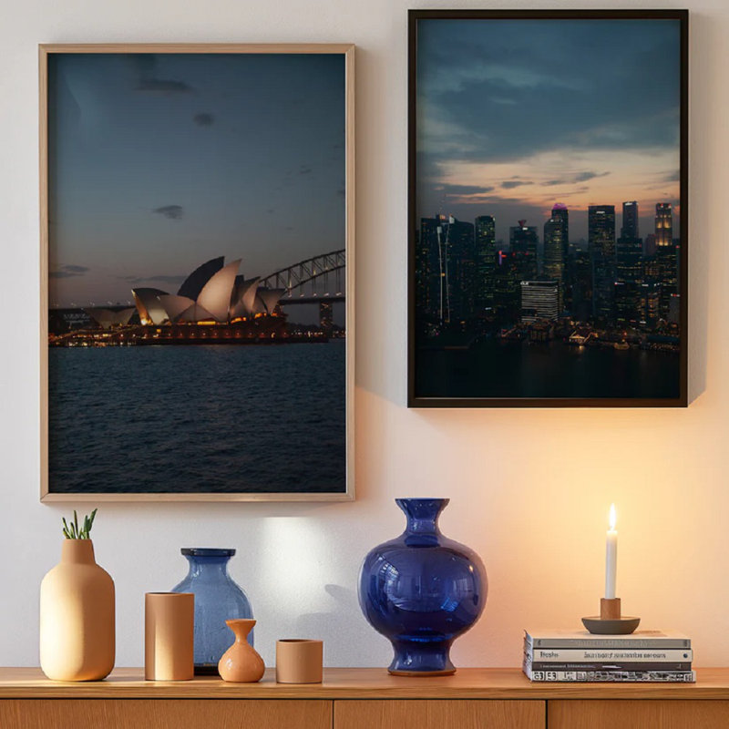 Singapore Travel Print 2, 30cm H x 21cm W