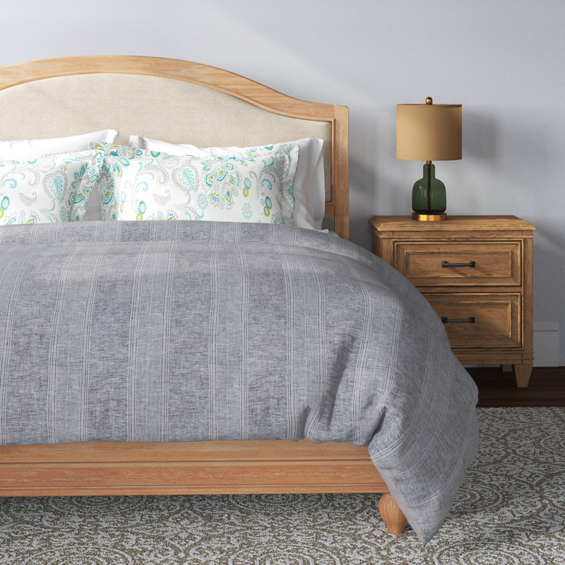Drake Industrial Hand Woven Striped Duvet Cover, King Duvet Cover