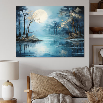 " Blue Lake Reflections of Serenity III " Mixed Media Print