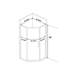 Porte de douche de coin en forme de losange l 42 po x H 76 po