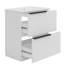 Meuble-lavabo autoportant de 30 po avec lavabo en céramique et tiroirs à extension complète-122274329