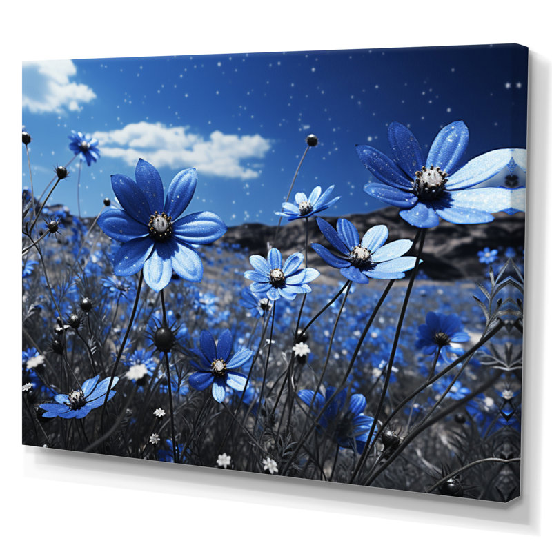 Sapphire Meadow II - impression, H 12 po x l 20 po x P 1 po, Toile tendue