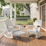 Chaises berçantes pliables en PEHD Adirondack avec repose-pieds rétractable