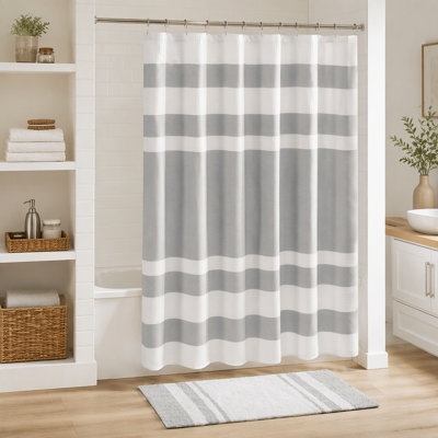 Shower Curtain With 3M Treatment Grey 72X84"