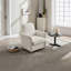 Fauteuil pivotant moderne avec base en bois pour chaise de lecture-930423706