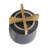 8" Planter W/ Wood Stand, Matte Gray-1696380816
