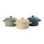 Mini cocottes en céramique avec couvercle, ensemble de 6 ramequins allant au four de 9,6 oz, couleurs assorties