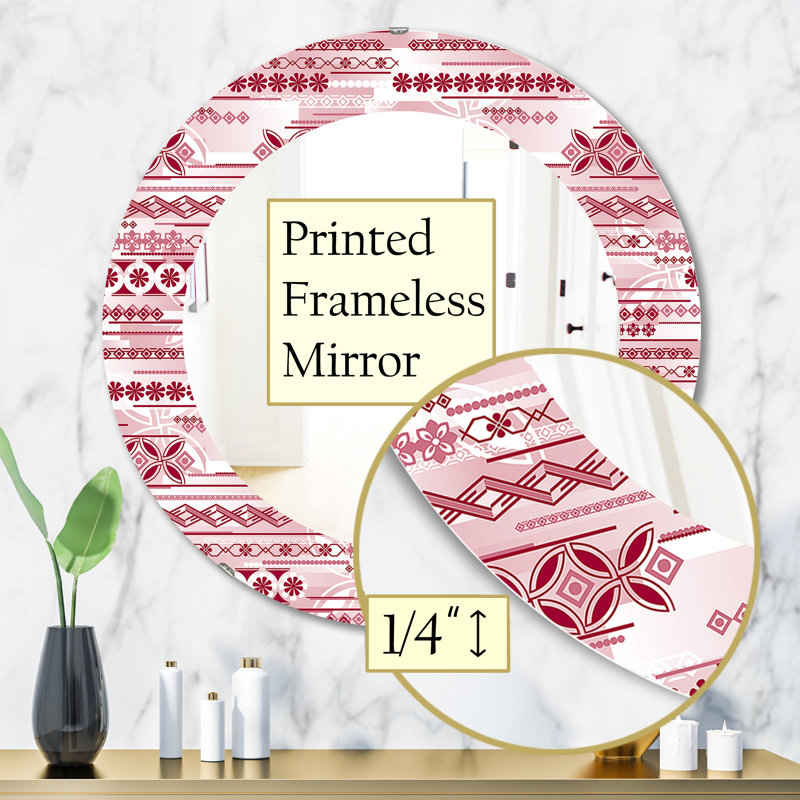 Miroir mural irrégulier bohémien et éclectique, H 31,5 po x l po