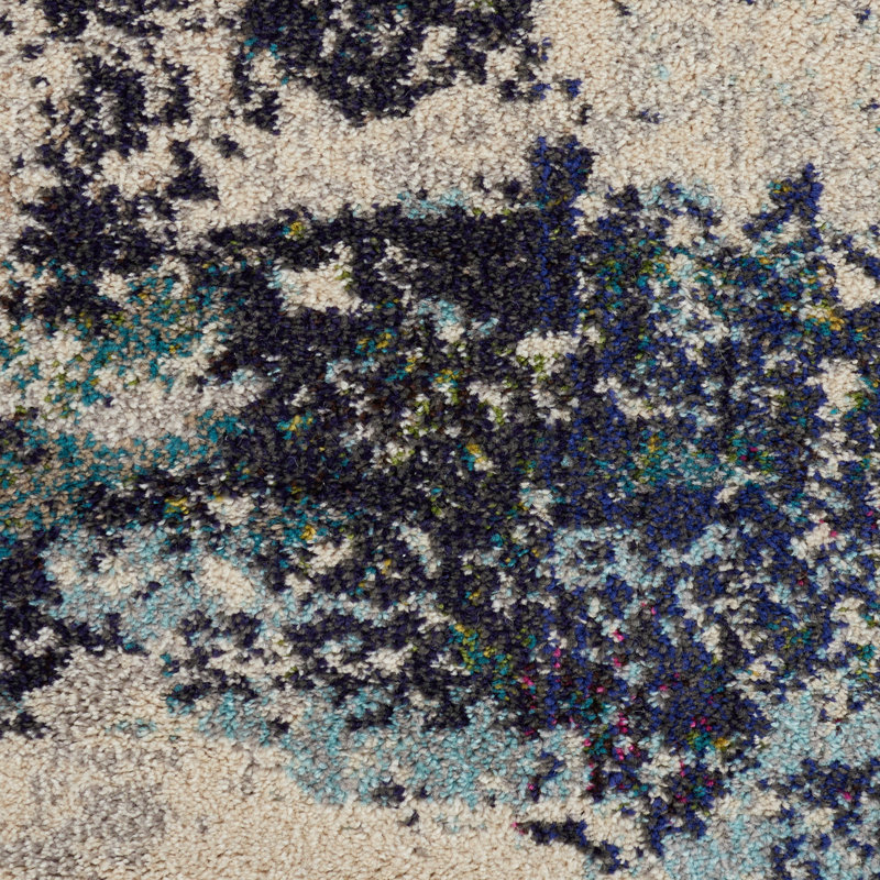 Tapis ivoire moderne Enoch, Rond 4 pi