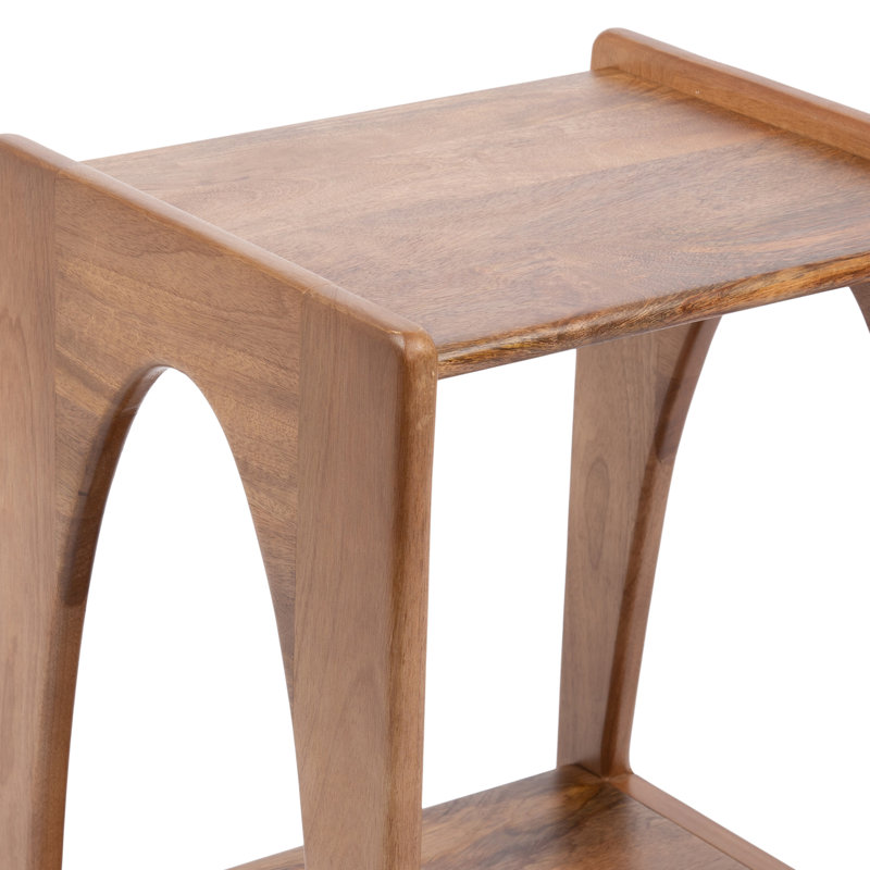Table d'appoint Aarstad, Dark Brown Wood/Brown