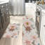 Tapis de cuisine antidérapant gris doux doux
