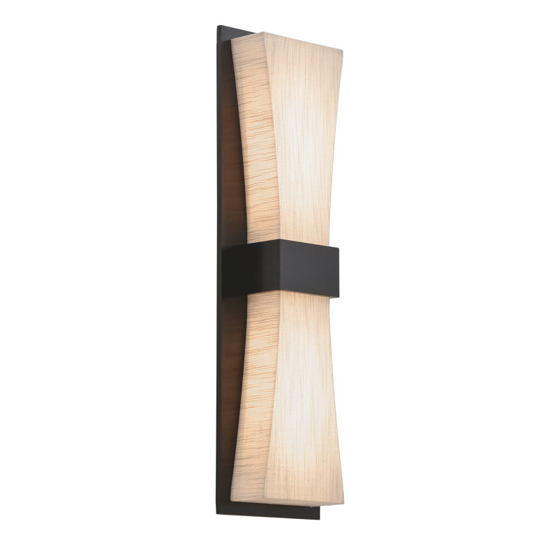 Jettie Flush Mounted Sconce, Espresso, Jute 