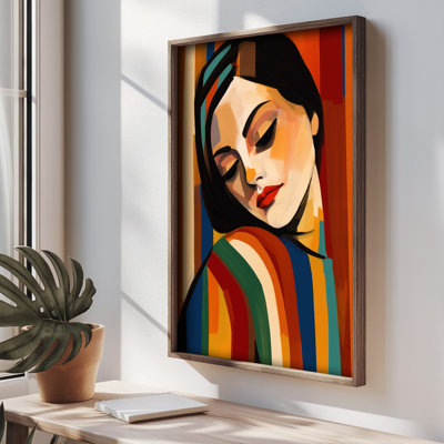 Stunning Decorative Framed MDF Painting, 13.8 x 18.5 x 0.8 inches | 100% MDF with 3 mm Thickness, Elegant Pine Wood Frame | UV Printed Artwork for Home Decor, Perfect for Living Room & Bedroom Accent