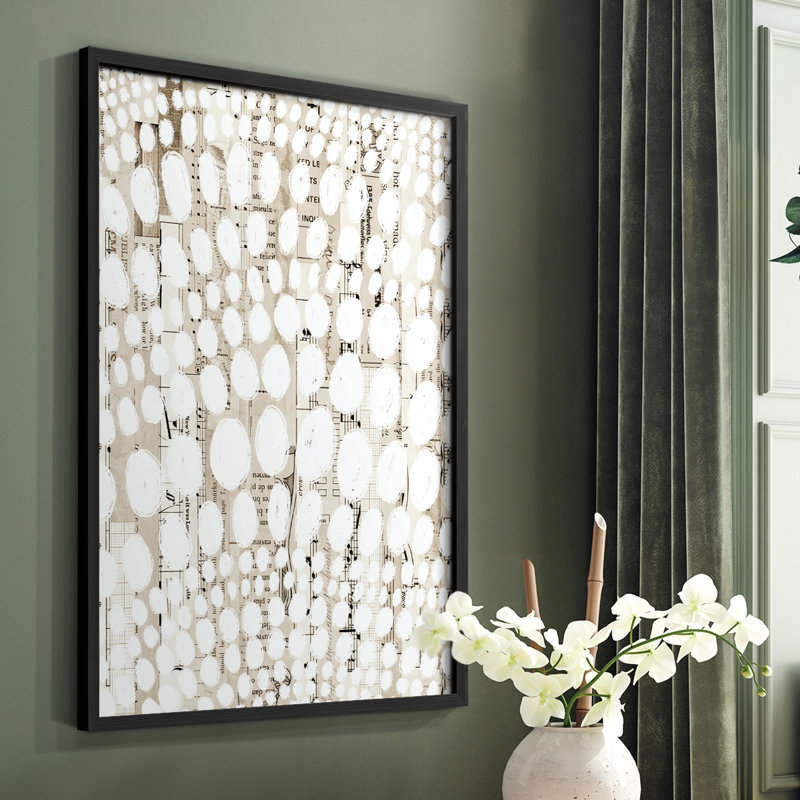 Motif rétro IV, reproduction encadrée - bois massif, Cadre simple noir, H 10 po x l 8 po