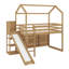 Lit mezzanine simple en bois avec glissade-76378511