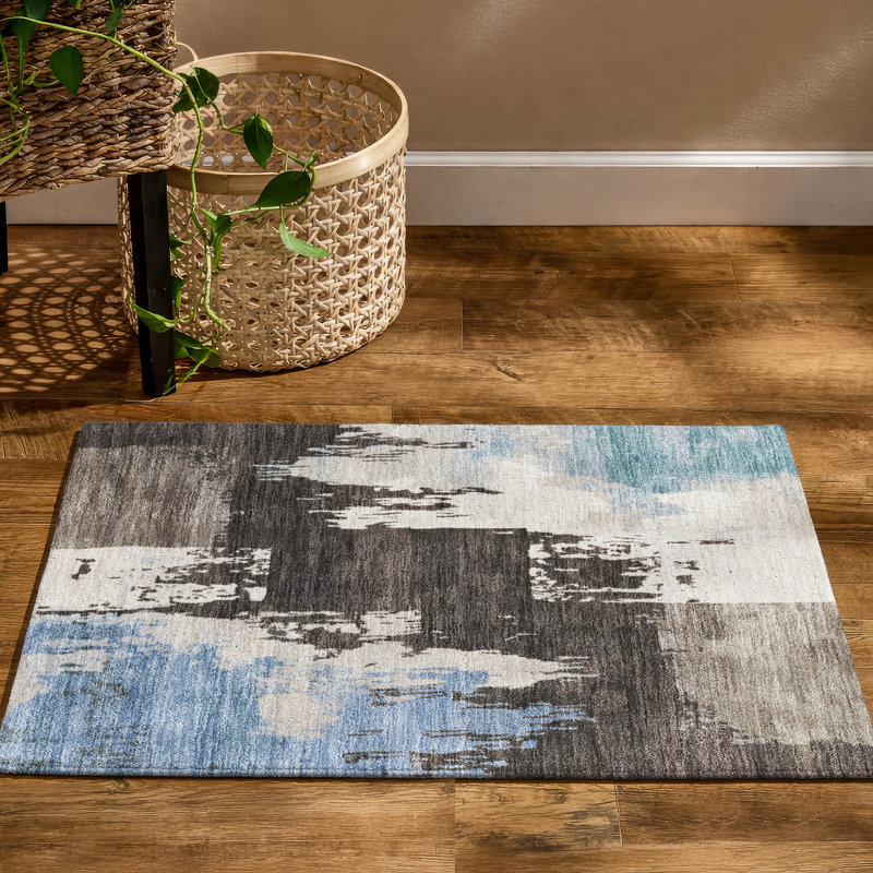 Premium Machine Washable Mayfield AMF2347 Abstract Rug, 2'6" x 3'10", Brown