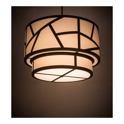 Cresie 8 - Light Dimmable Drum Chandelier