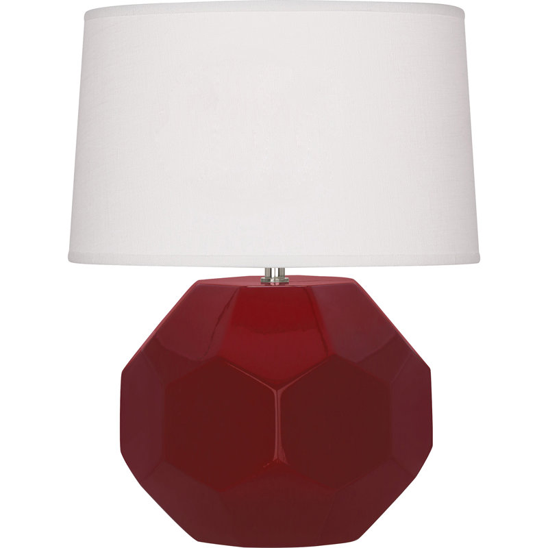 Franklin Table Lamp, 16.5" H x 12.5" W x 12.5" D, Sangria 
