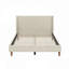 Lit plateforme tapissier moderne en velours beige avec tête de lit à oreilles et pieds en bois, aucun sommier nécessaire, grand-1443706239-1475453764