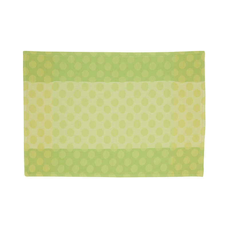 Playful Polka Dot Placemat and Napkin Set, Green
