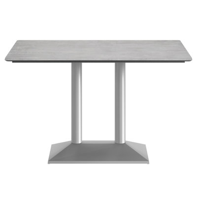 Plateau de table 30 po x 48 po sans soudure toutes saisons avec base à deux colonnes