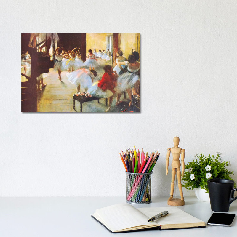 Ecole De Danse (Dance School) by Edgar Degas - Wrapped Canvas Print, 20.32cm H x 30.48cm W x 1.91cm D
