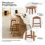 Tabouret de comptoir de cuisine Backless-778717203-773046084