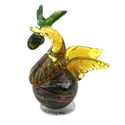 French Art Glass Rooster