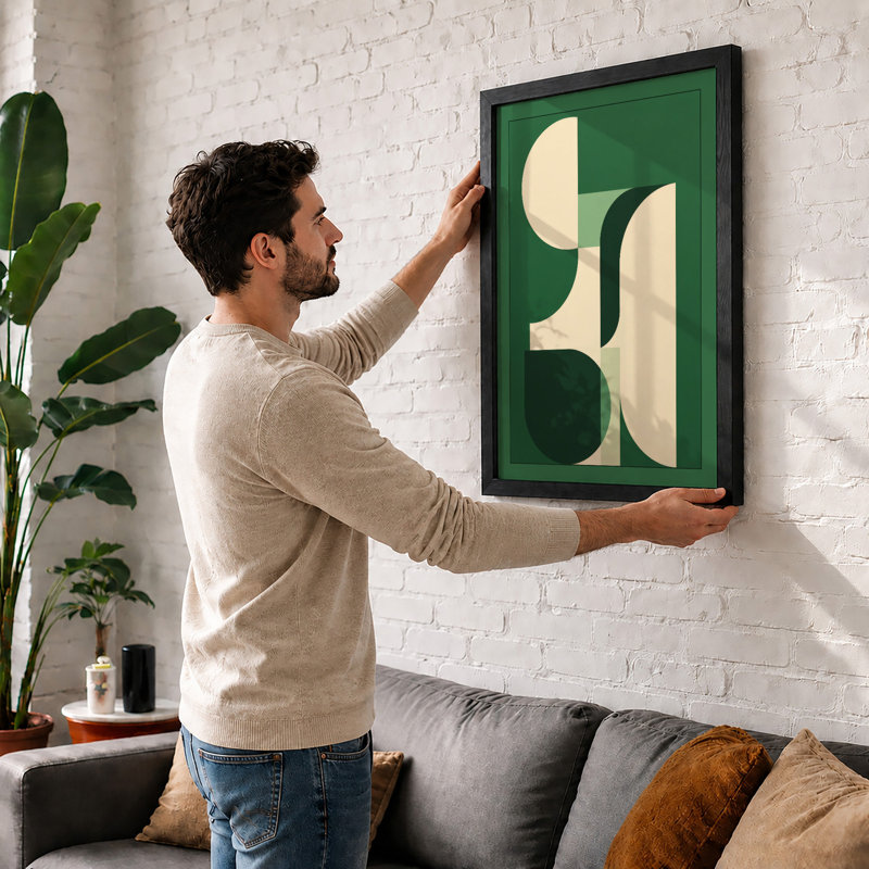 Form And Balance Geometric - Print, Walnut, A1 - 84.1 x 59.4 cm