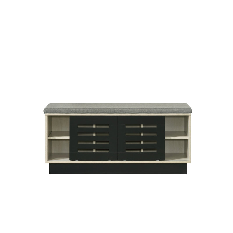 Armoire à chaussures gracieuse avec plateau rembourré et porte coulissante Grace
