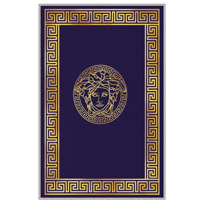 Tapis oriental rectangulaire en polyester tissé à la machine 5 pi 11 po x 9 pi 2 po Refton