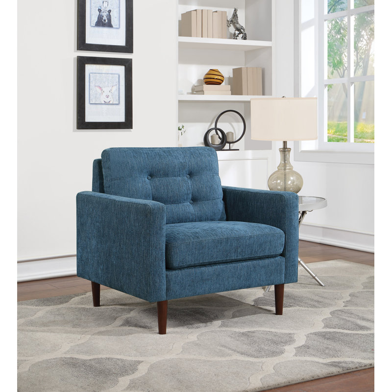 Chaise Mid-Century Grayburn, Bleu marine