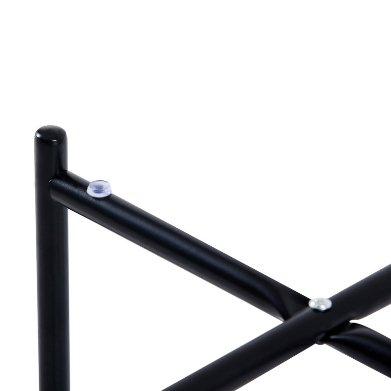 Table basse simple Samav, table de salon, table basse moderne, petite table basse avec tablette inférieure, Noir