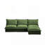Canapé modulaire polyvalent en chenille avec repose-pieds réversible pour un confort ultime-492634160