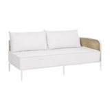 Havana Cane N-Dura Resin Wicker Outdoor Right Arm Facing Sectional