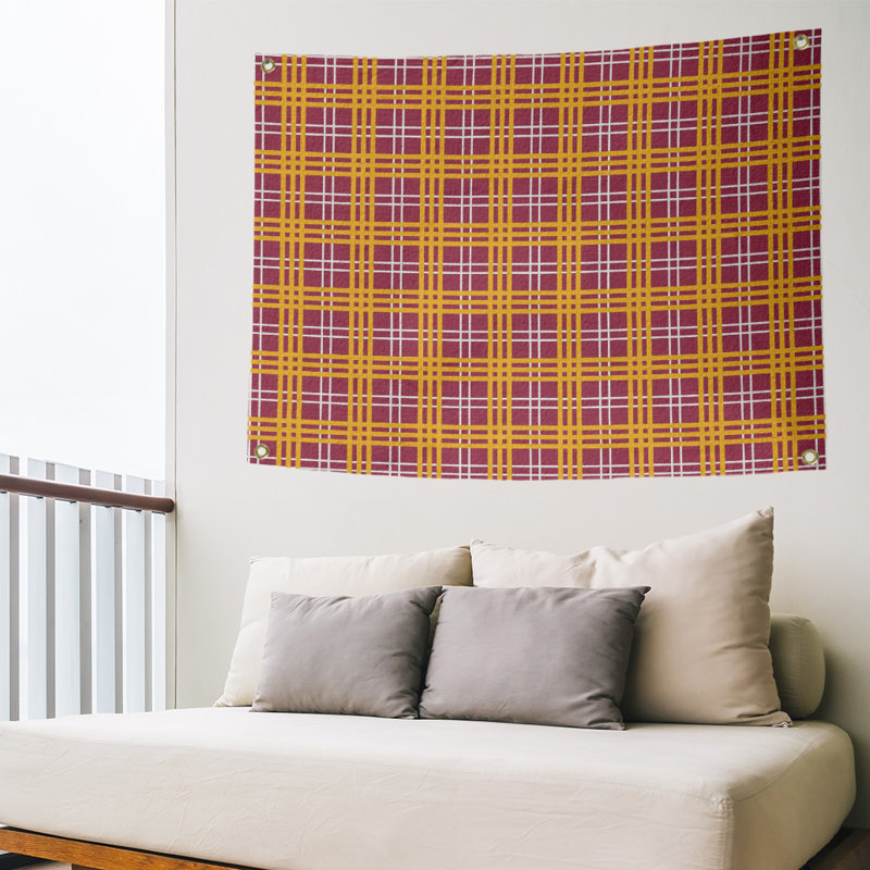 Tapisserie polyester Arizona Luxury, H 26 po x l 36 po, Rouge / Blanc / Jaune