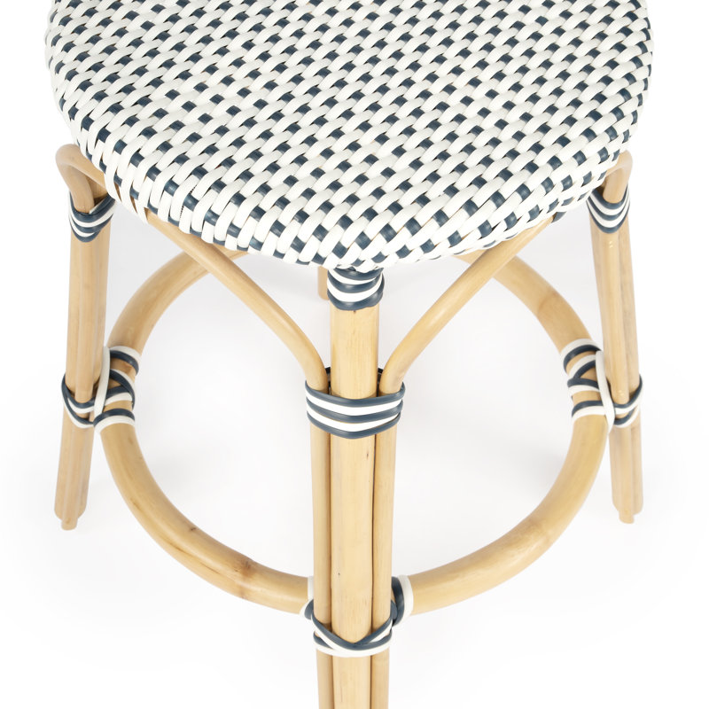 Tabouret de bar et de comptoir en rotin tissé à la main Alastair, Tabouret de bar (siège d'une hauteur de 30 po)