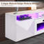 Meuble télé Delphi pour foyer flottant, lumière DEL et 3 tablettes de rangement supplémentaires-1235161291-1235161302