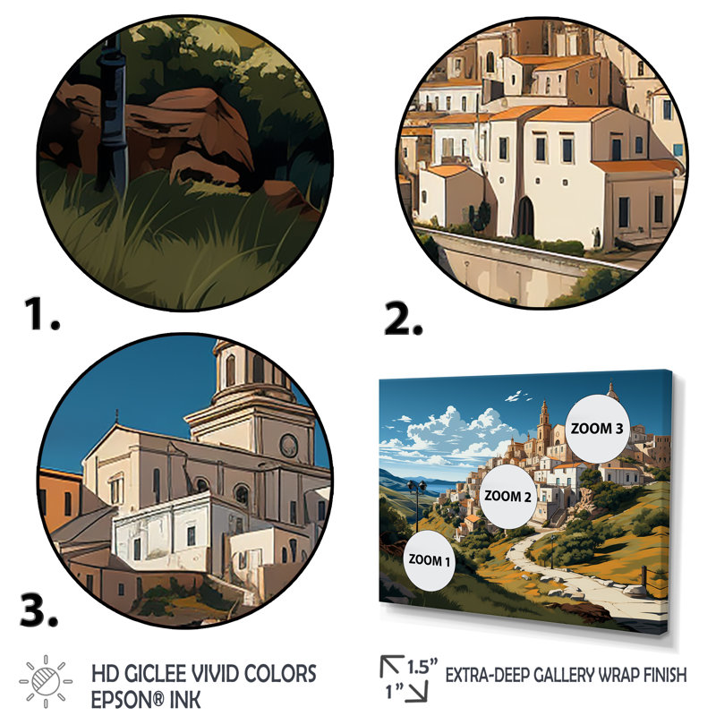«Italian Hidden Gem Coastline - Italy Landscape», art mural, Cadre flottant brun, H 12 po x l 20 po x P 1 po