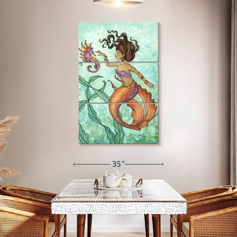 Shy Seahorse, 50" H x 32" W