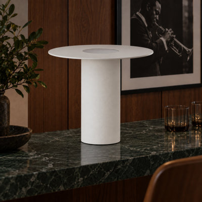 Halo Table Lamp - Cordless Led Light, Rechargeable, Modern Minimalist Design, Soft Glow For Home, Restaurants & Bars